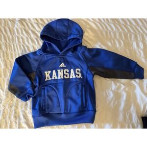 Adidas Hoodie Sweatshirt Hoodie Kansas KU 2T Toddler Royal Blue‎ Hooded